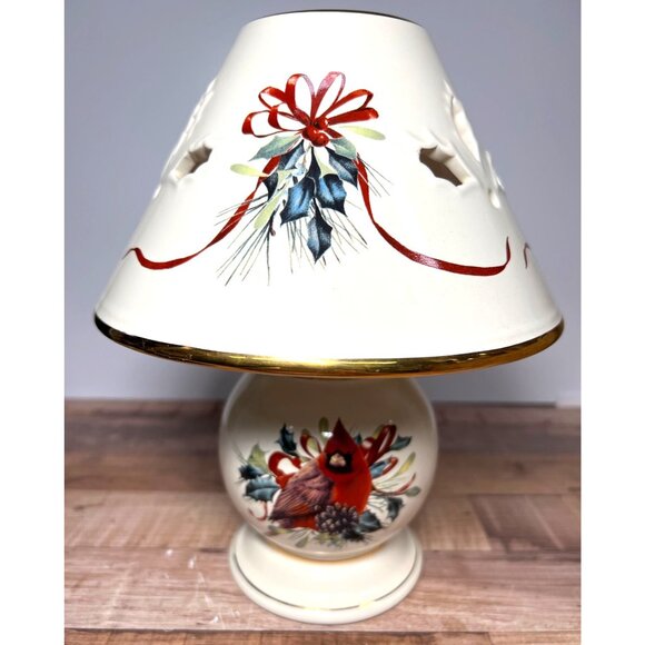 Lenox Winter Greetings Candle Lamp With Cardinal Design - Picture 1 of 7